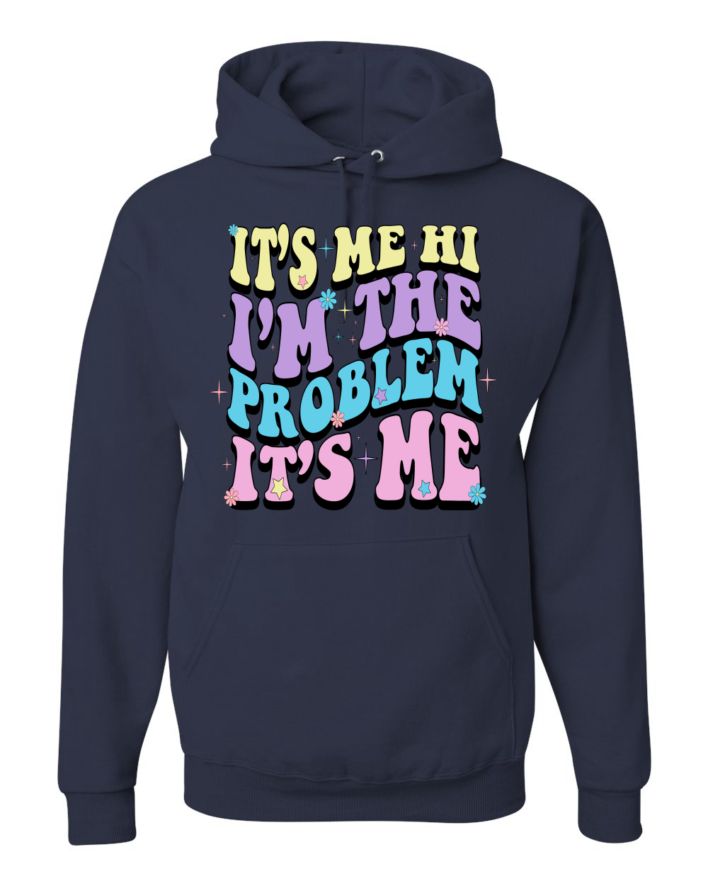 Sudadera con capucha unisex Its Me Hi Im The Problem Its Me Groovy Letters - Imagen 8 de 12