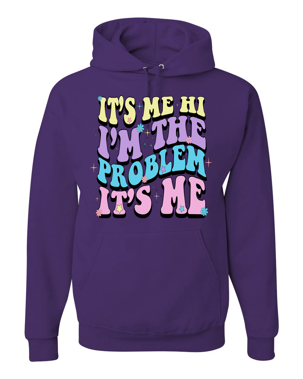 Sudadera con capucha unisex Its Me Hi Im The Problem Its Me Groovy Letters - Imagen 9 de 12