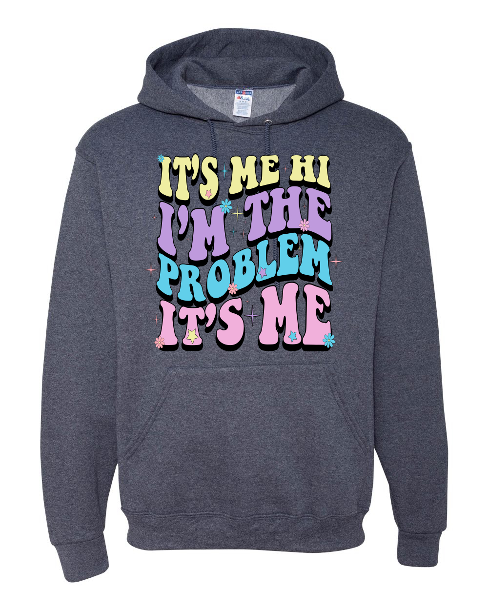 Sudadera con capucha unisex Its Me Hi Im The Problem Its Me Groovy Letters - Imagen 11 de 12