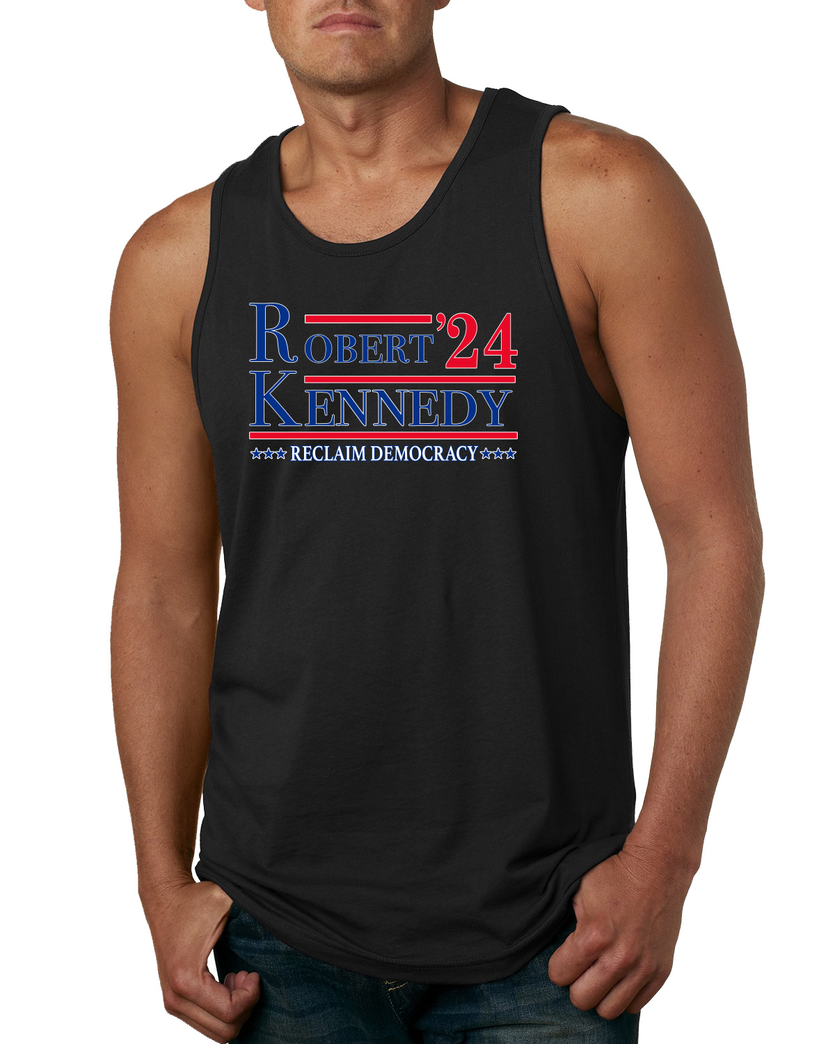 Robert F Kennedy Jr Reclaim Democracy American Pride Men Tank Top - Picture 3 of 7