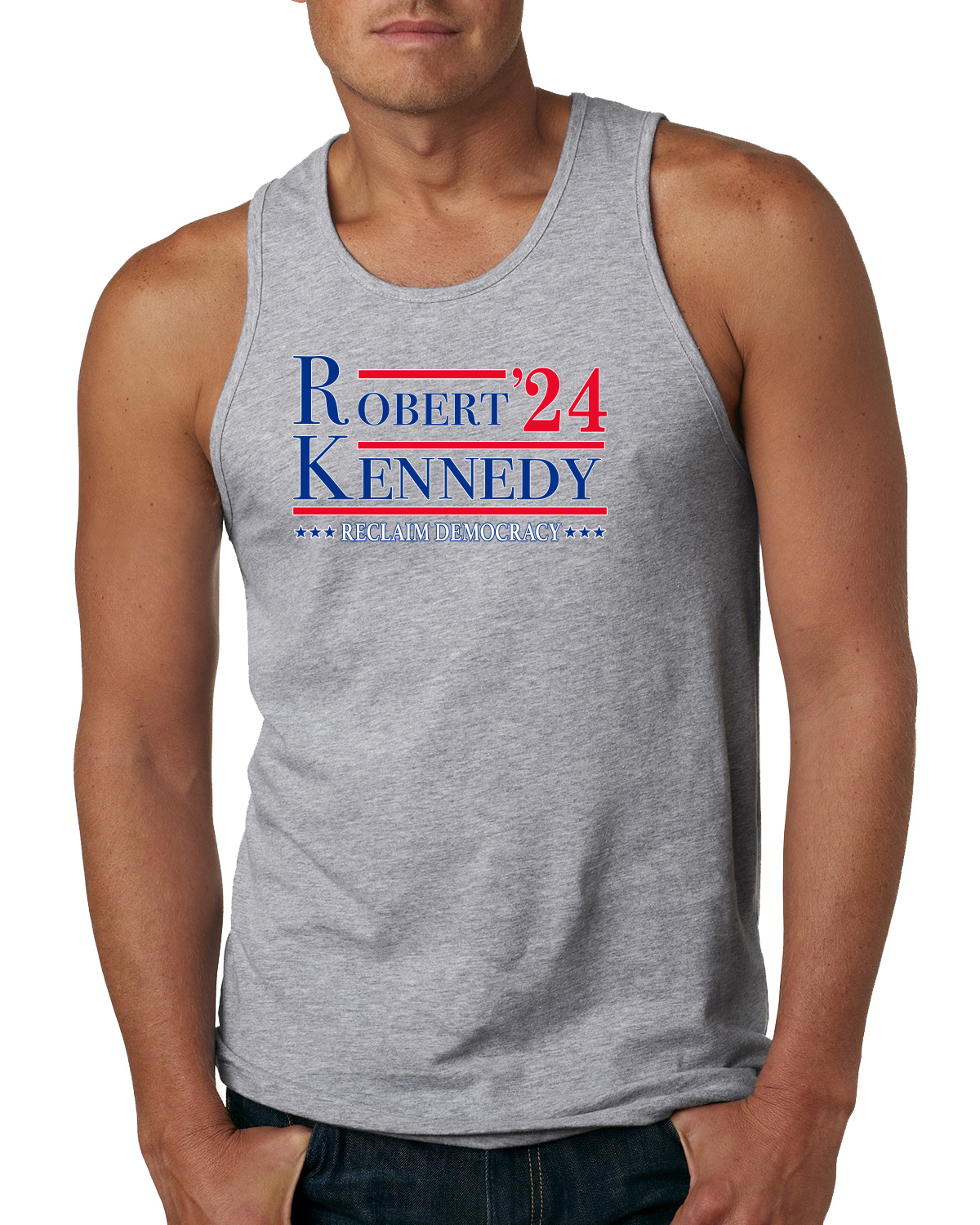 Robert F Kennedy Jr Reclaim Democracy American Pride Men Tank Top - Picture 4 of 7