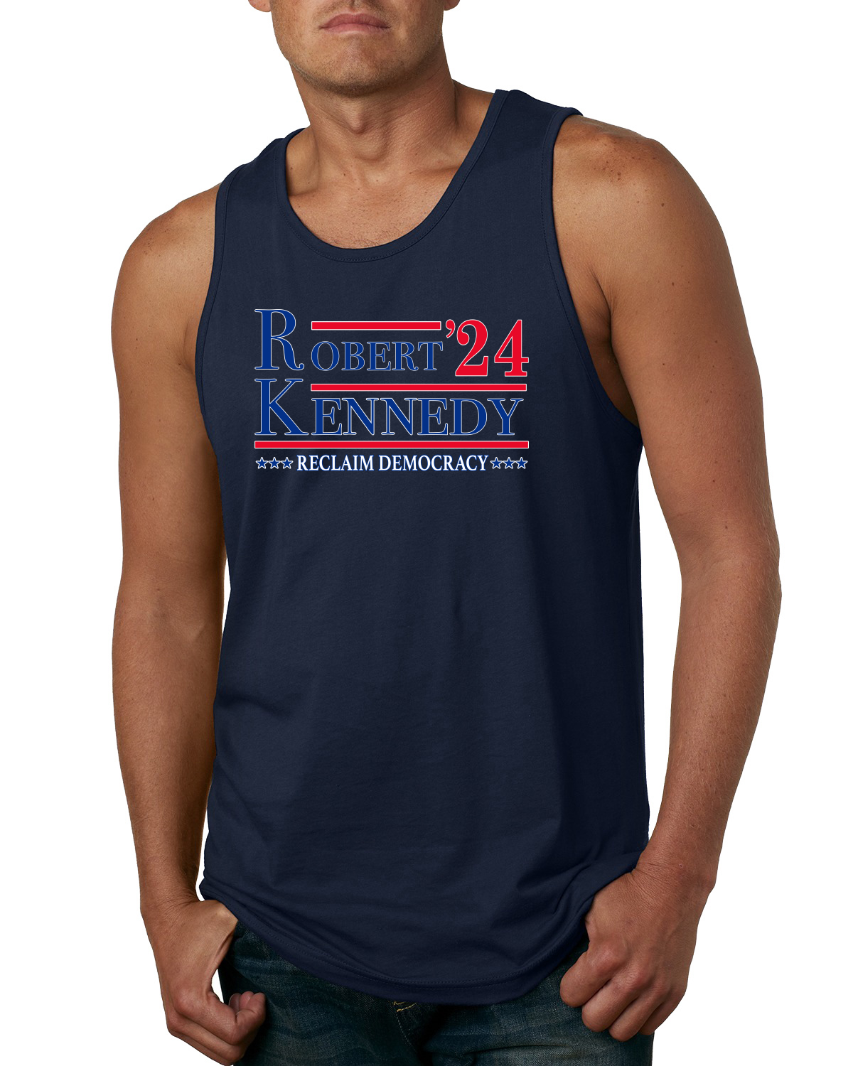 Robert F Kennedy Jr Reclaim Democracy American Pride Men Tank Top - Picture 5 of 7