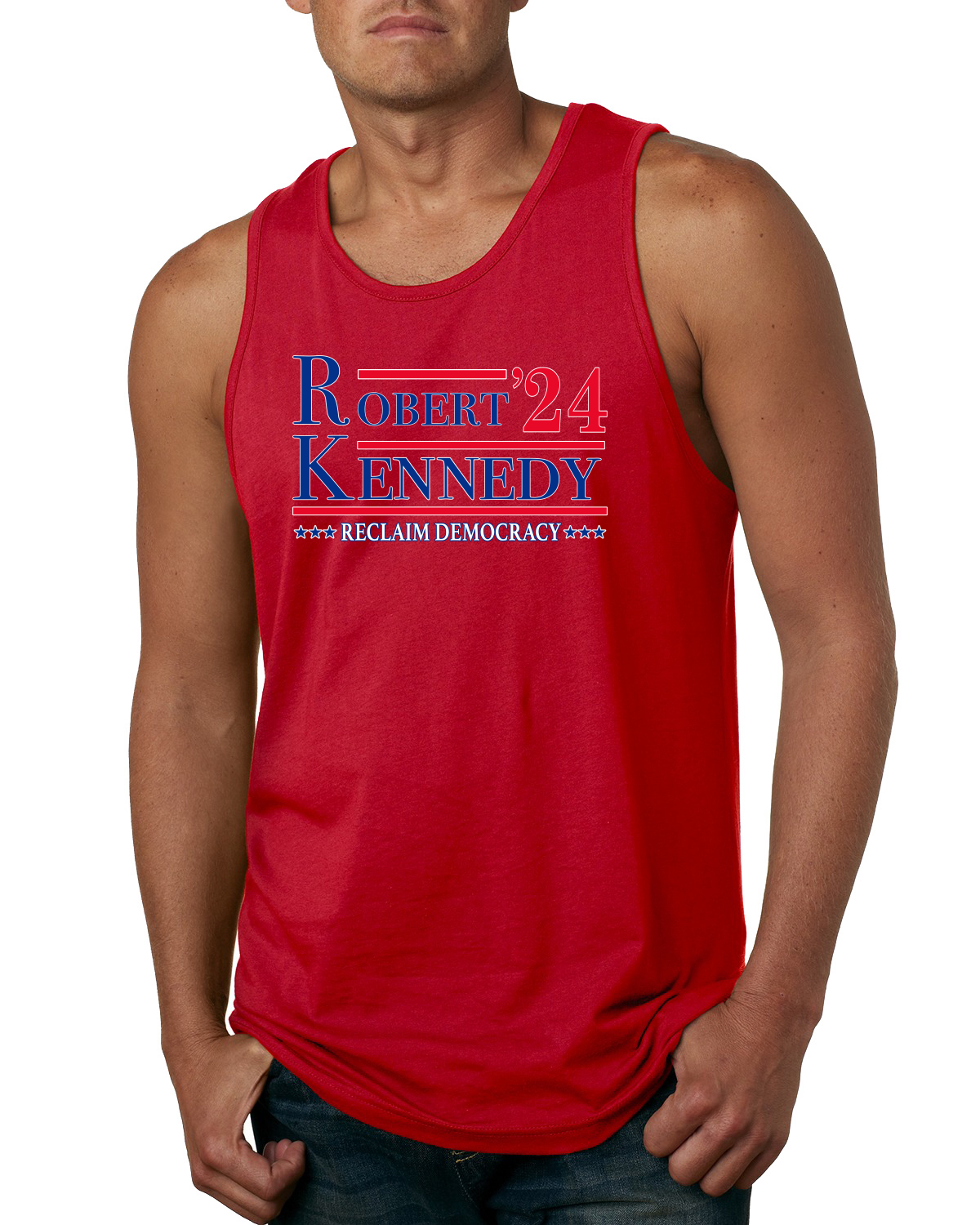 Robert F Kennedy Jr Reclaim Democracy American Pride Men Tank Top - Picture 6 of 7