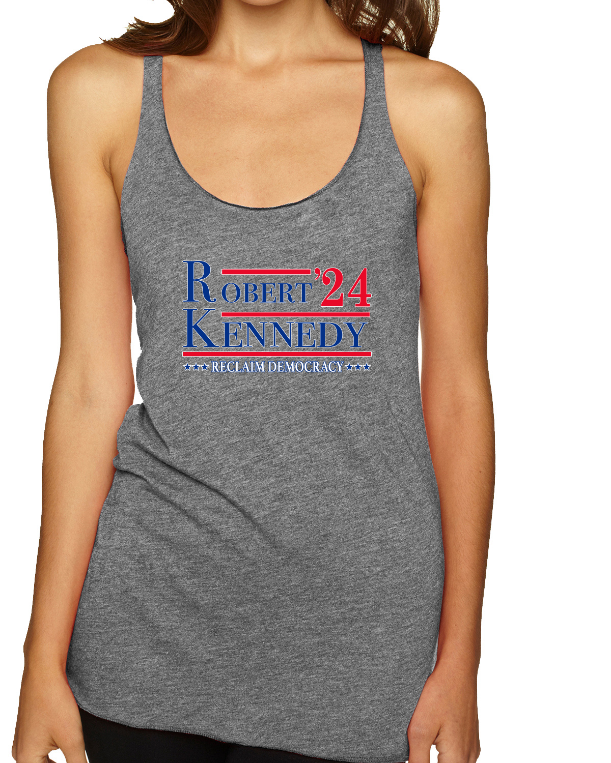 Camiseta sin mangas Robert F. Kennedy Jr. Reclaim Democracy American Pride TriBlend Racerback - Imagen 3 de 7