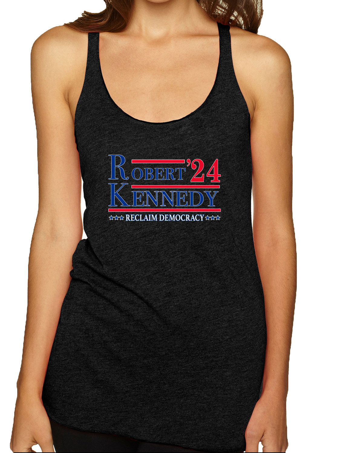 Camiseta sin mangas Robert F. Kennedy Jr. Reclaim Democracy American Pride TriBlend Racerback - Imagen 4 de 7