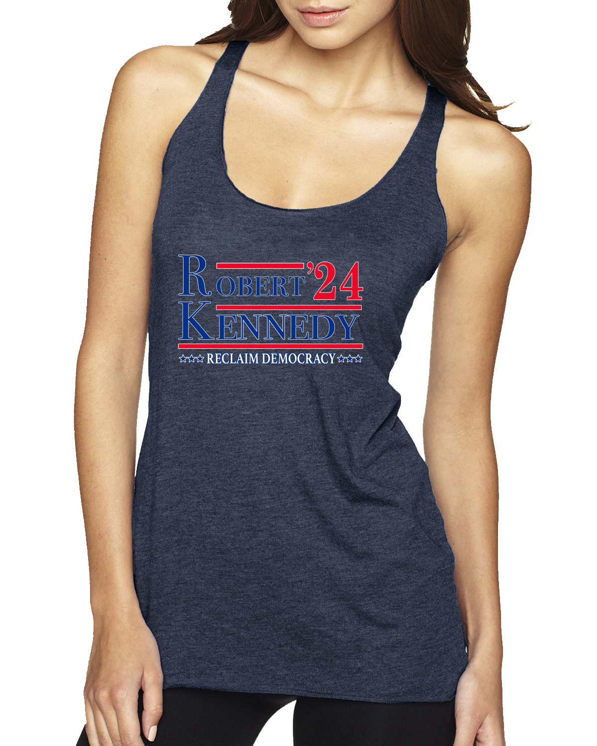 Camiseta sin mangas Robert F. Kennedy Jr. Reclaim Democracy American Pride TriBlend Racerback - Imagen 5 de 7