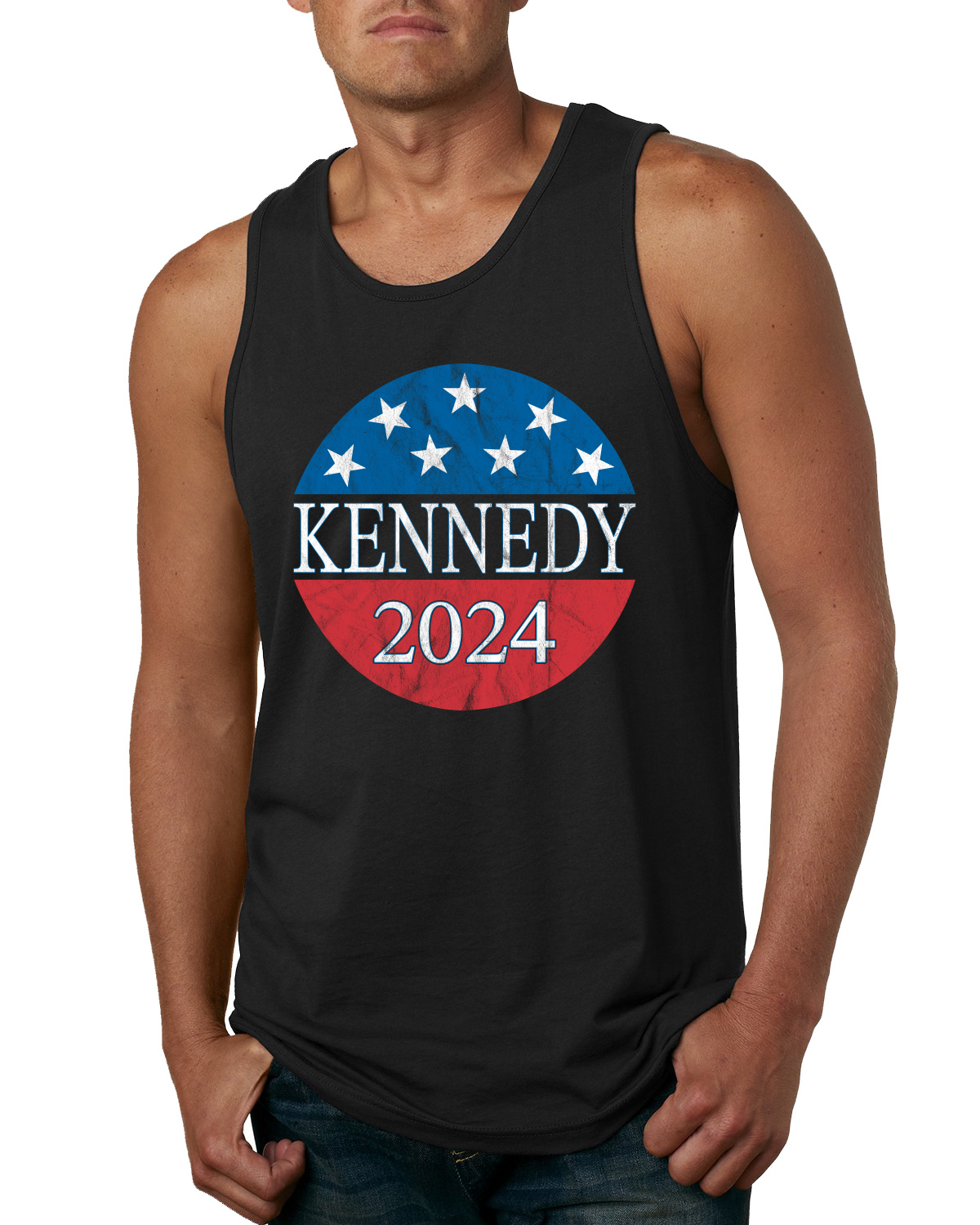 Robert F Kennedy Jr Button American Pride Men Tank Top - Picture 3 of 7