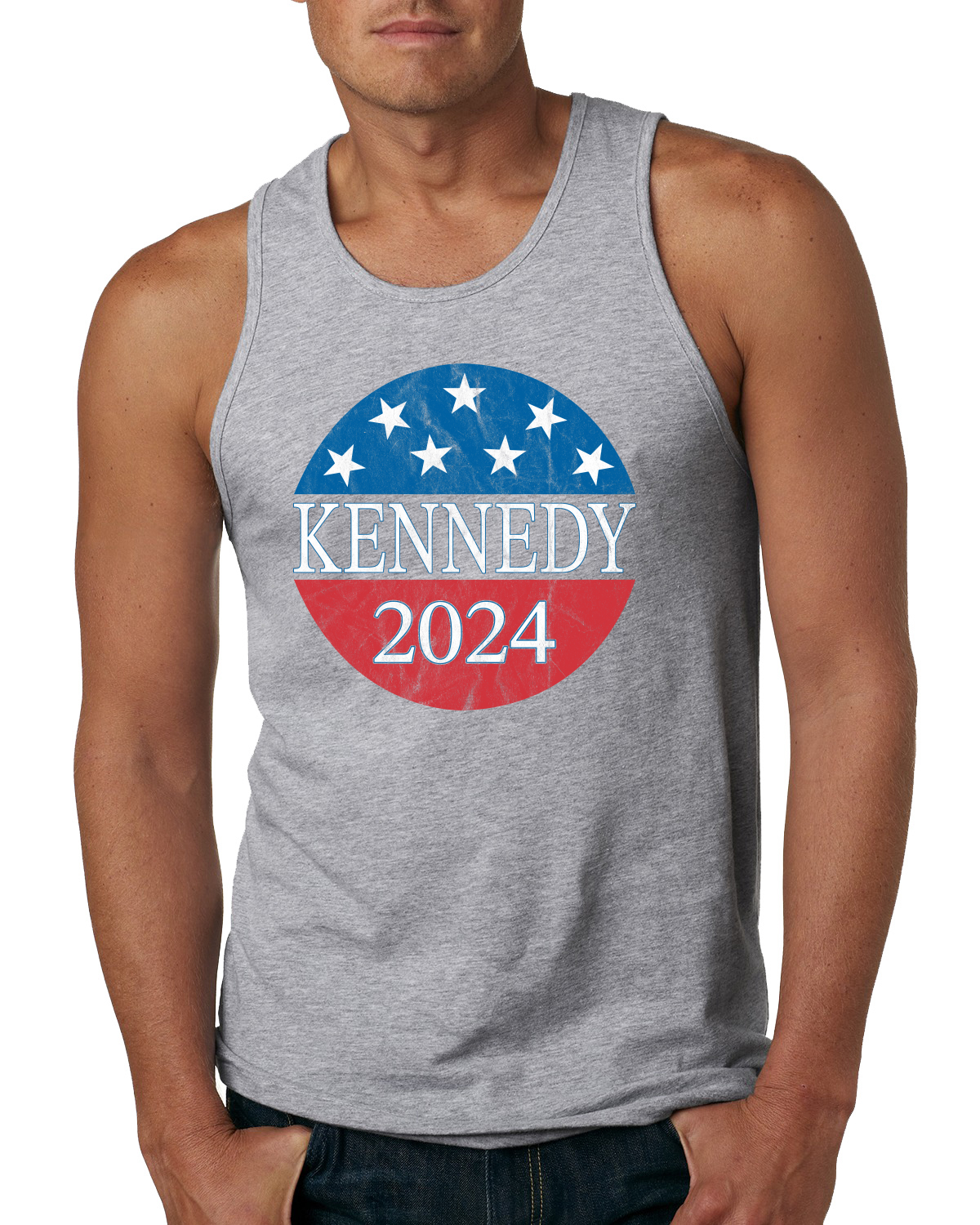 Robert F Kennedy Jr Button American Pride Men Tank Top - Picture 4 of 7