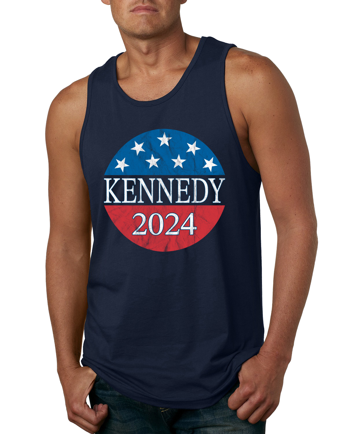 Robert F Kennedy Jr Button American Pride Men Tank Top - Picture 5 of 7