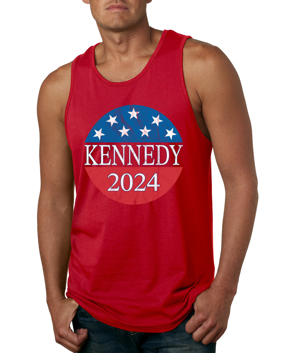 Robert F Kennedy Jr Button American Pride Men Tank Top - Picture 6 of 7