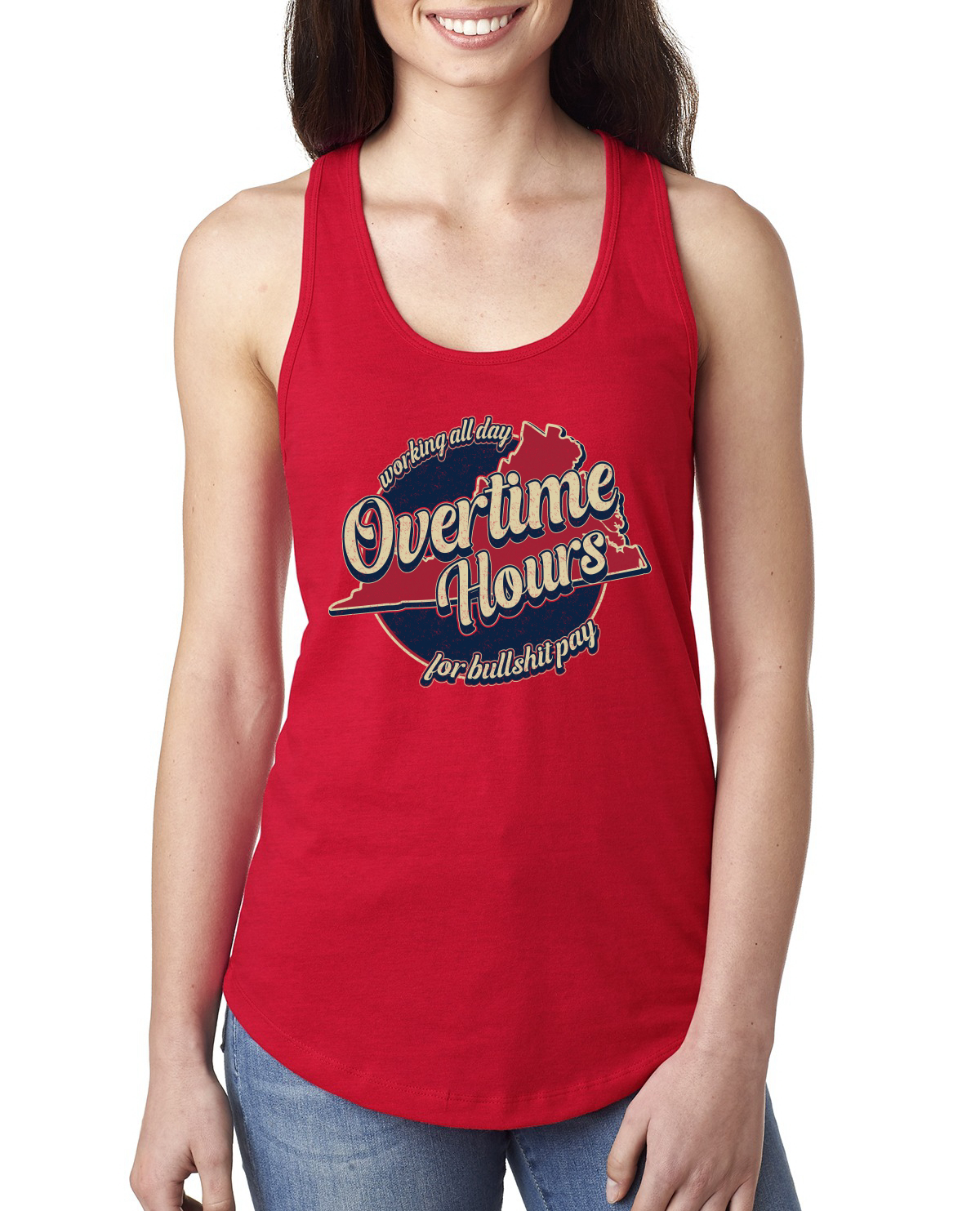 Camiseta sin mangas vintage para damas Racerback que funciona todo el día durante horas para Bullsh*t Pay - Imagen 5 de 7