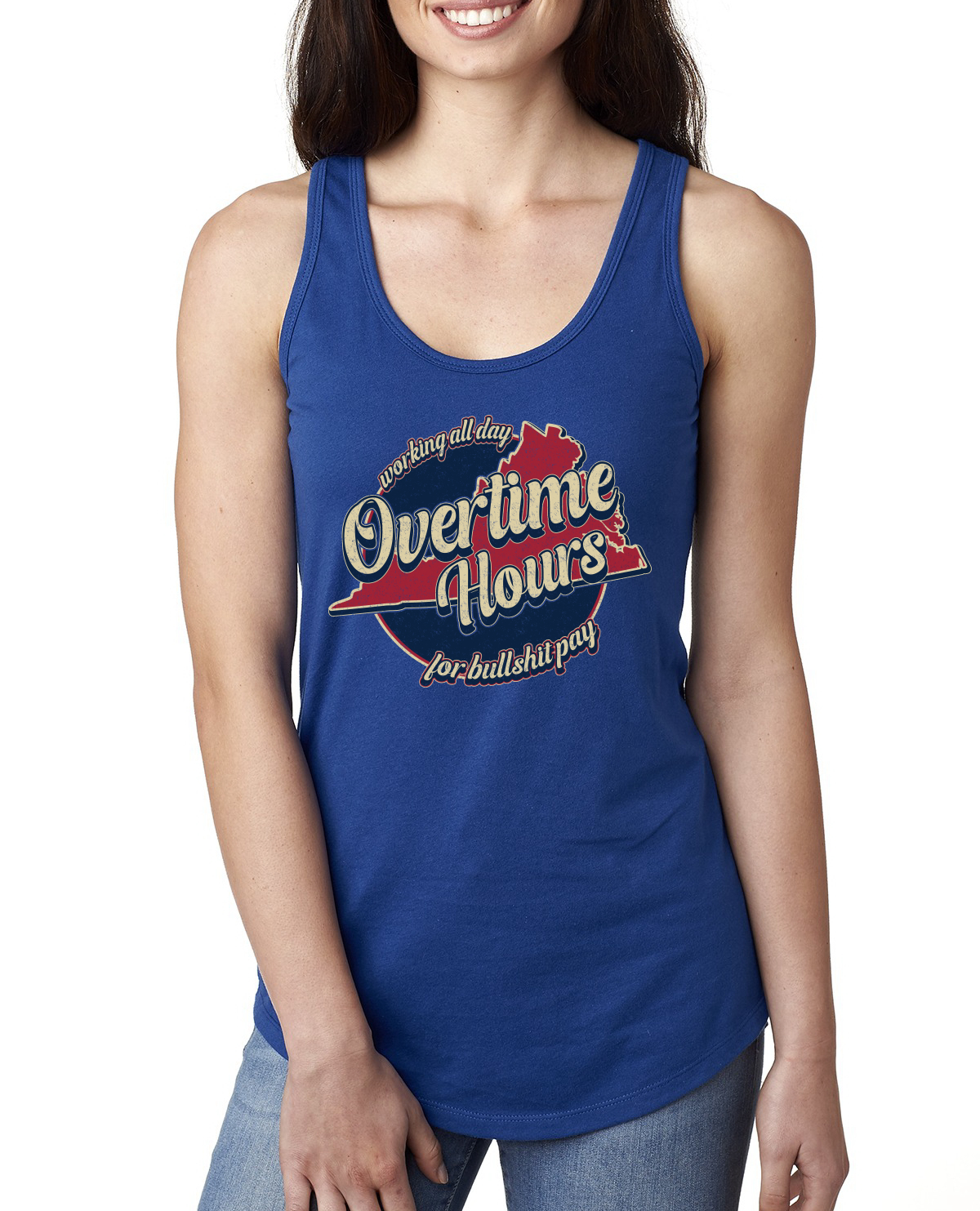 Camiseta sin mangas vintage para damas Racerback que funciona todo el día durante horas para Bullsh*t Pay - Imagen 6 de 7
