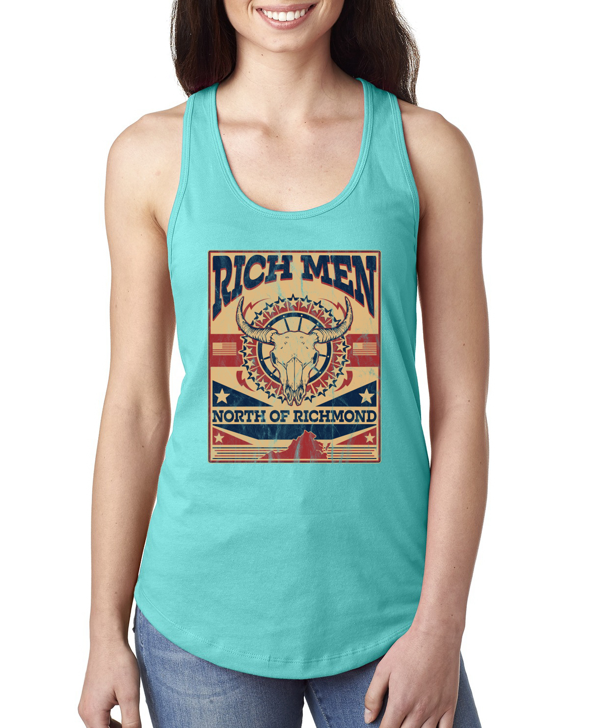 Camiseta sin mangas Rich Men North of Richmond Envejecimiento Dirección Damas Racerback - Imagen 8 de 8