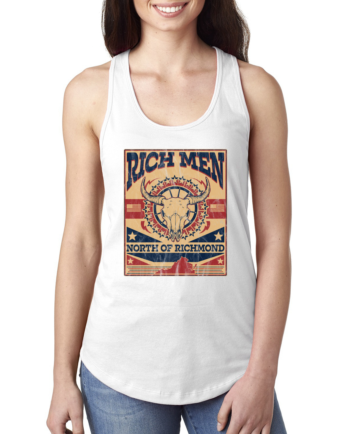 Camiseta sin mangas Rich Men North of Richmond Envejecimiento Dirección Damas Racerback - Imagen 7 de 8