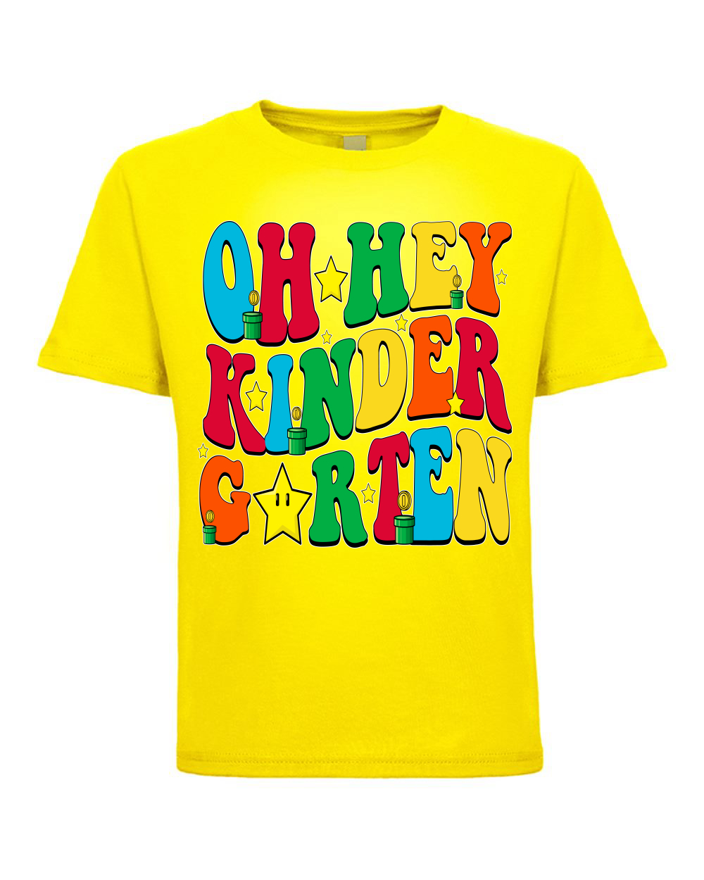 Camiseta gráfica Oh Hey Kindergarten Coin Star Green Pipe para niños pequeños - Imagen 7 de 7