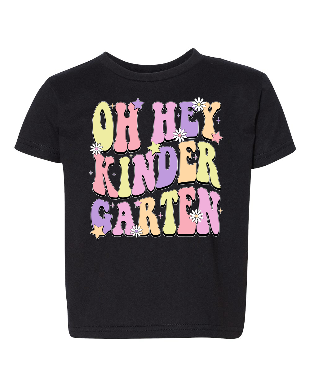 Oh Hey Kindergarten Gänseblümchen Glitzer Sterne Kleinkind Crew Grafik TShirt - Bild 5 von 8