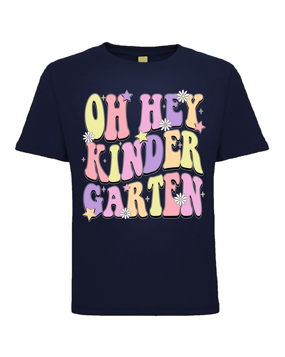 Oh Hey Kindergarten Gänseblümchen Glitzer Sterne Kleinkind Crew Grafik TShirt - Bild 8 von 8