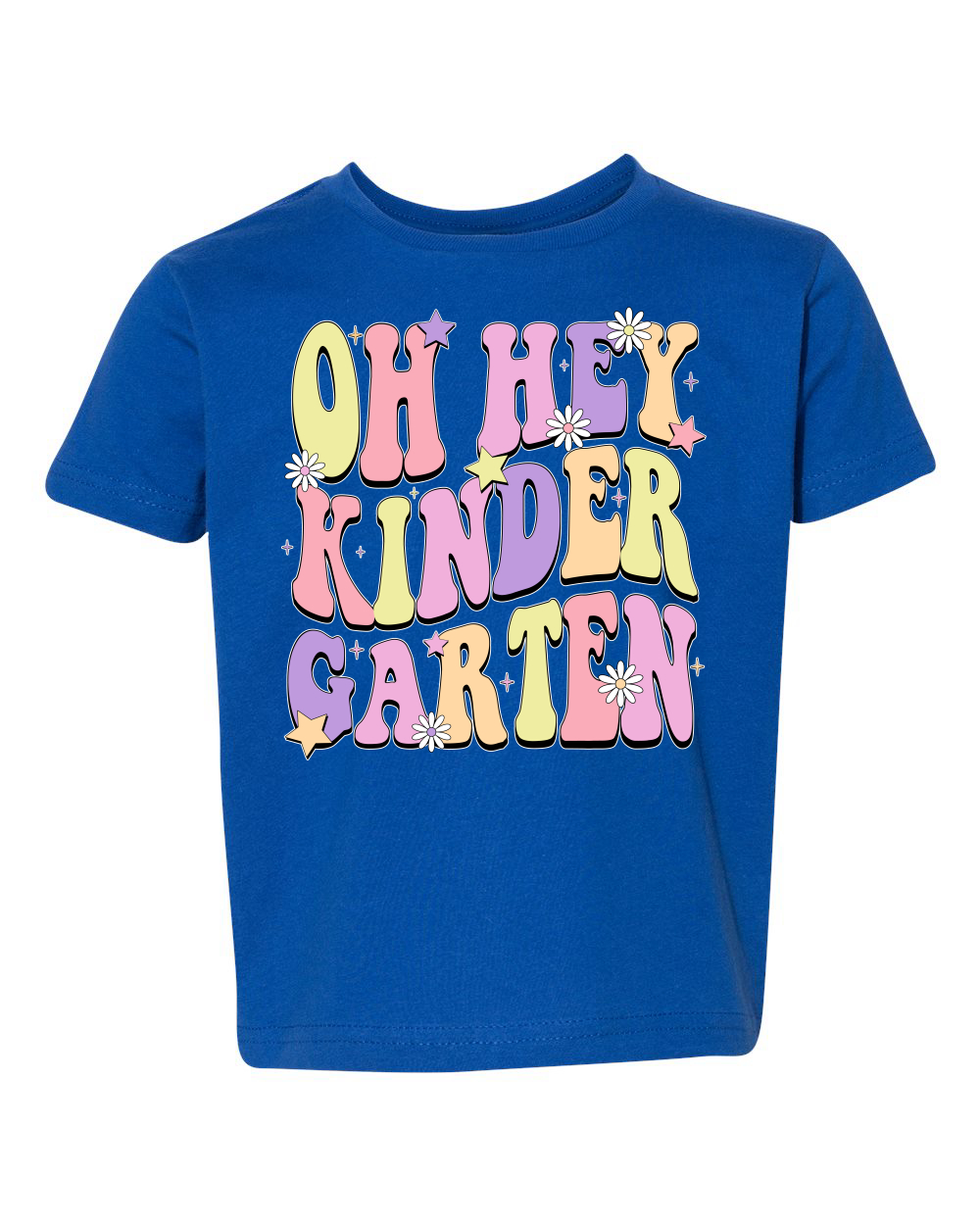 Oh Hey Kindergarten Gänseblümchen Glitzer Sterne Kleinkind Crew Grafik TShirt - Bild 4 von 8