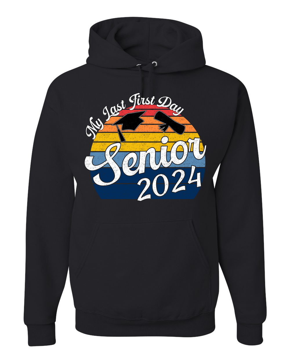 My Last First Day Sunset Graduación Gorra De Colección Fuente Unisex Sudadera con Capucha - Imagen 3 de 16