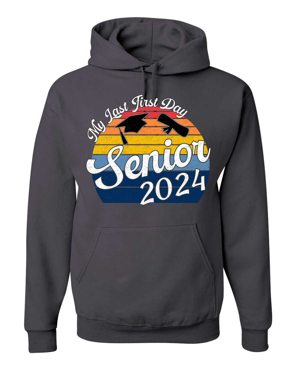 My Last First Day Sunset Graduación Gorra De Colección Fuente Unisex Sudadera con Capucha - Imagen 4 de 16