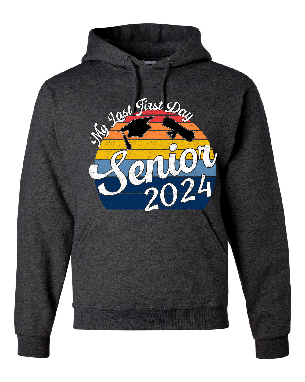 My Last First Day Sunset Graduación Gorra De Colección Fuente Unisex Sudadera con Capucha - Imagen 5 de 16