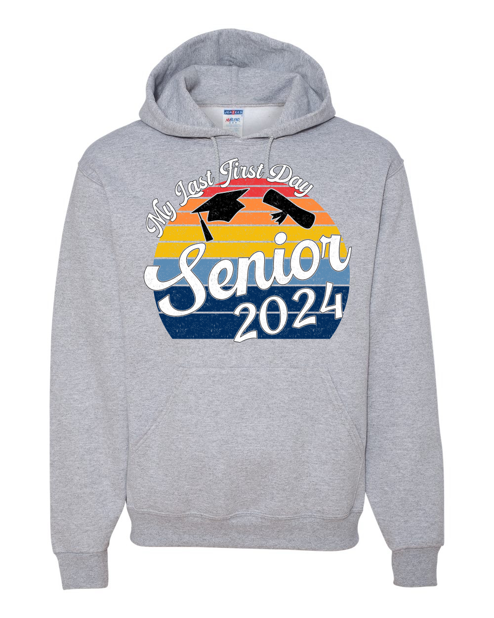 My Last First Day Sunset Graduación Gorra De Colección Fuente Unisex Sudadera con Capucha - Imagen 6 de 16