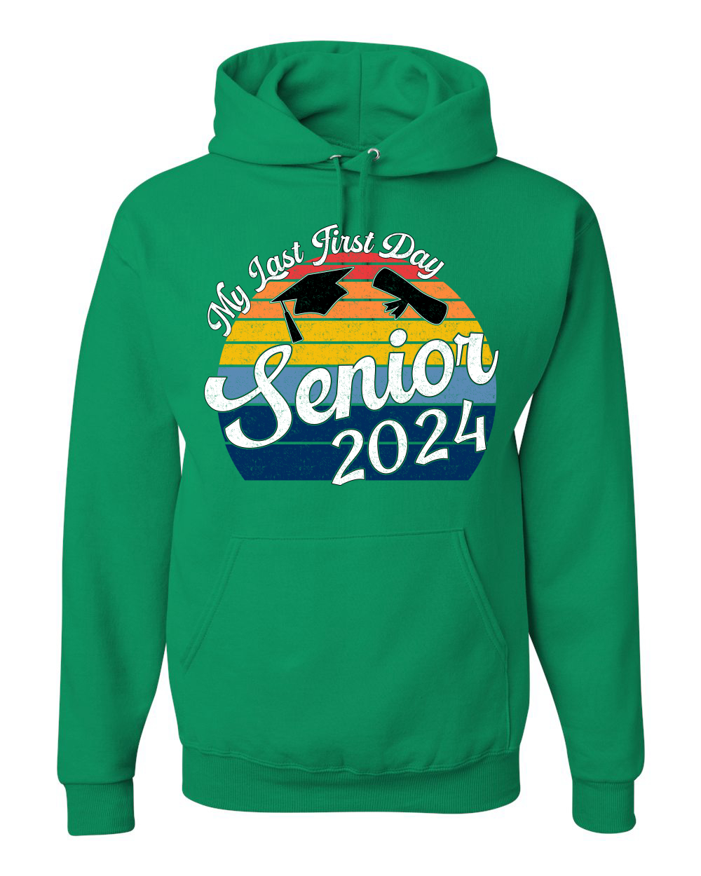 My Last First Day Sunset Graduación Gorra De Colección Fuente Unisex Sudadera con Capucha - Imagen 7 de 16