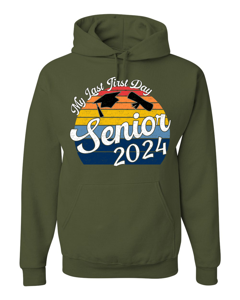 My Last First Day Sunset Graduación Gorra De Colección Fuente Unisex Sudadera con Capucha - Imagen 16 de 16