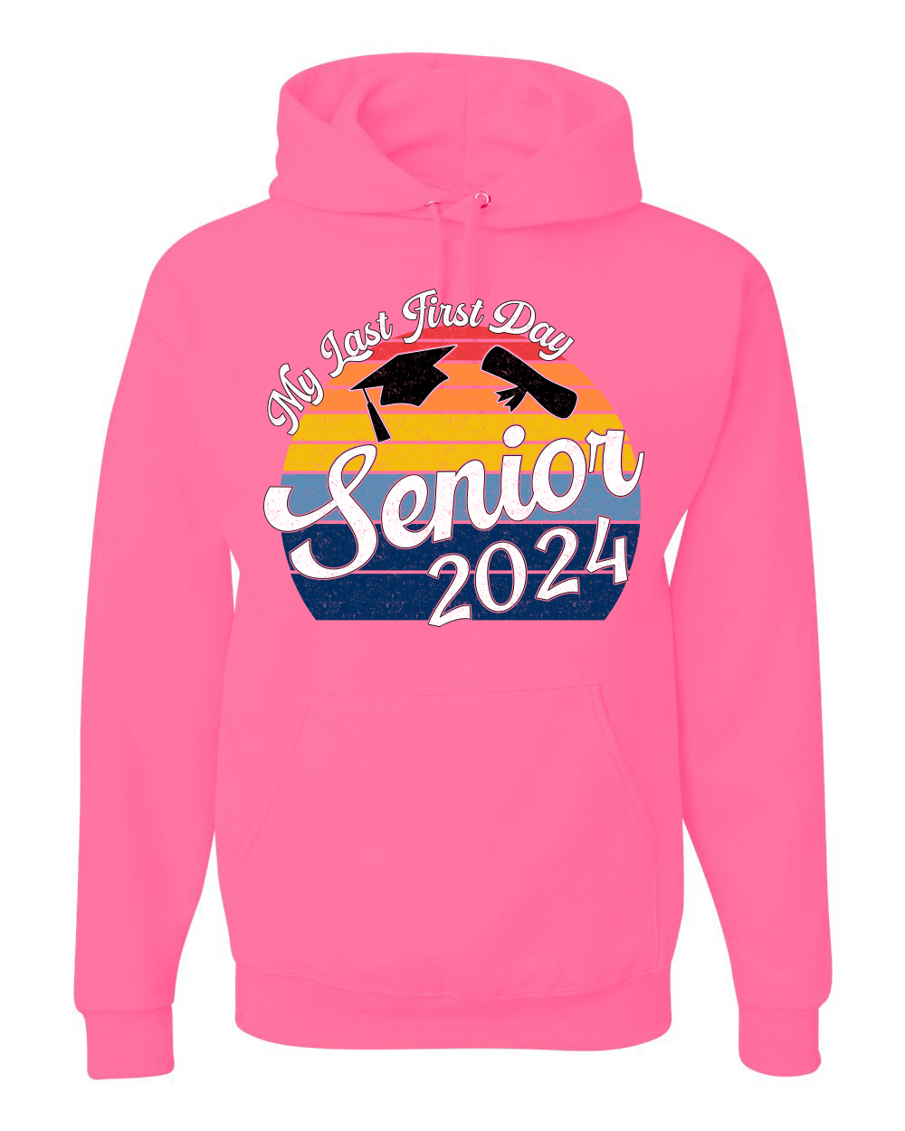 My Last First Day Sunset Graduación Gorra De Colección Fuente Unisex Sudadera con Capucha - Imagen 10 de 16