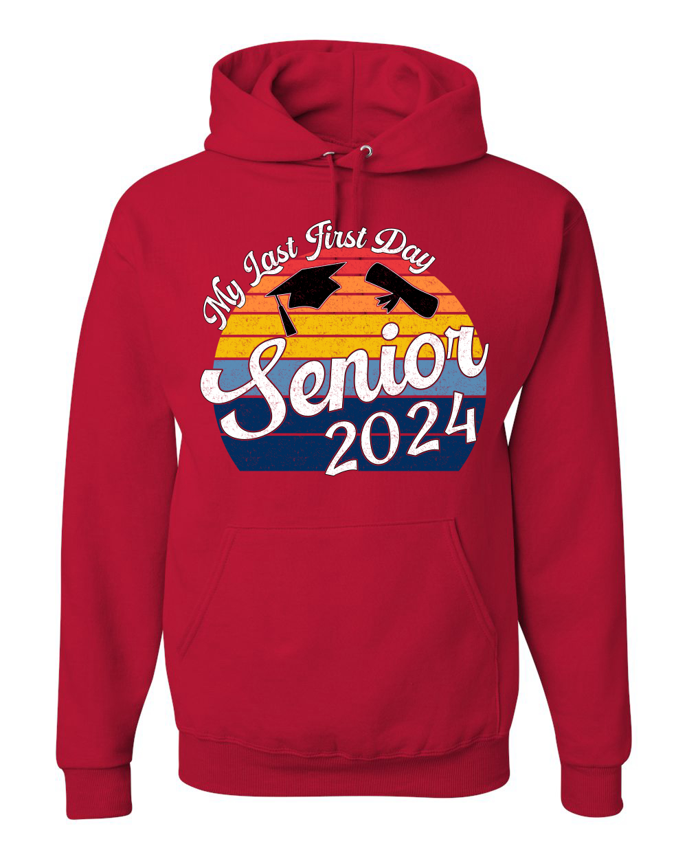 My Last First Day Sunset Graduación Gorra De Colección Fuente Unisex Sudadera con Capucha - Imagen 12 de 16