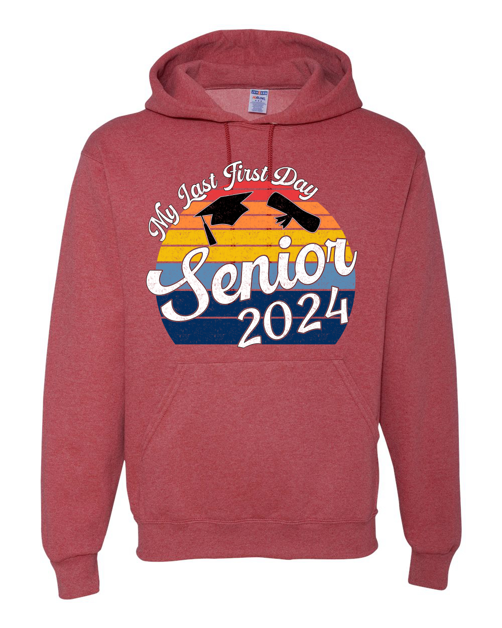 My Last First Day Sunset Graduación Gorra De Colección Fuente Unisex Sudadera con Capucha - Imagen 14 de 16