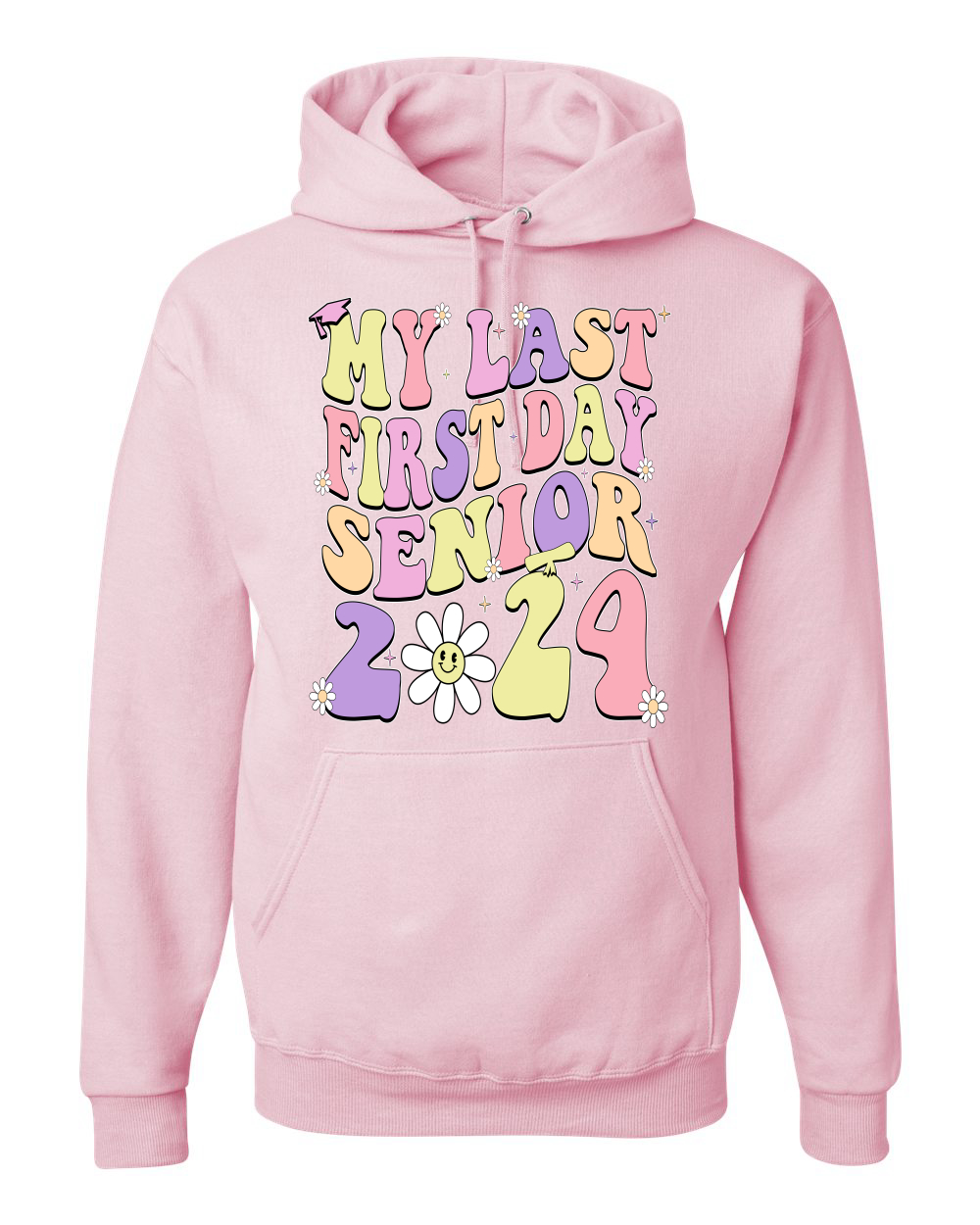 My Last First Day groovy Letters Abschlusskappe Unisex Hoodie Sweatshirt - Bild 7 von 12