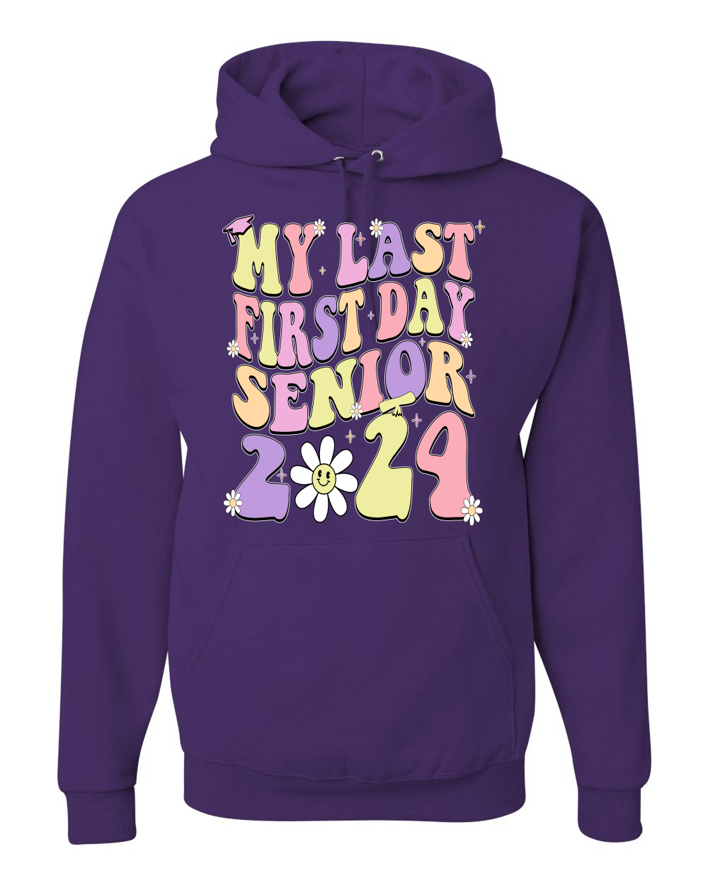 My Last First Day groovy Letters Abschlusskappe Unisex Hoodie Sweatshirt - Bild 9 von 12