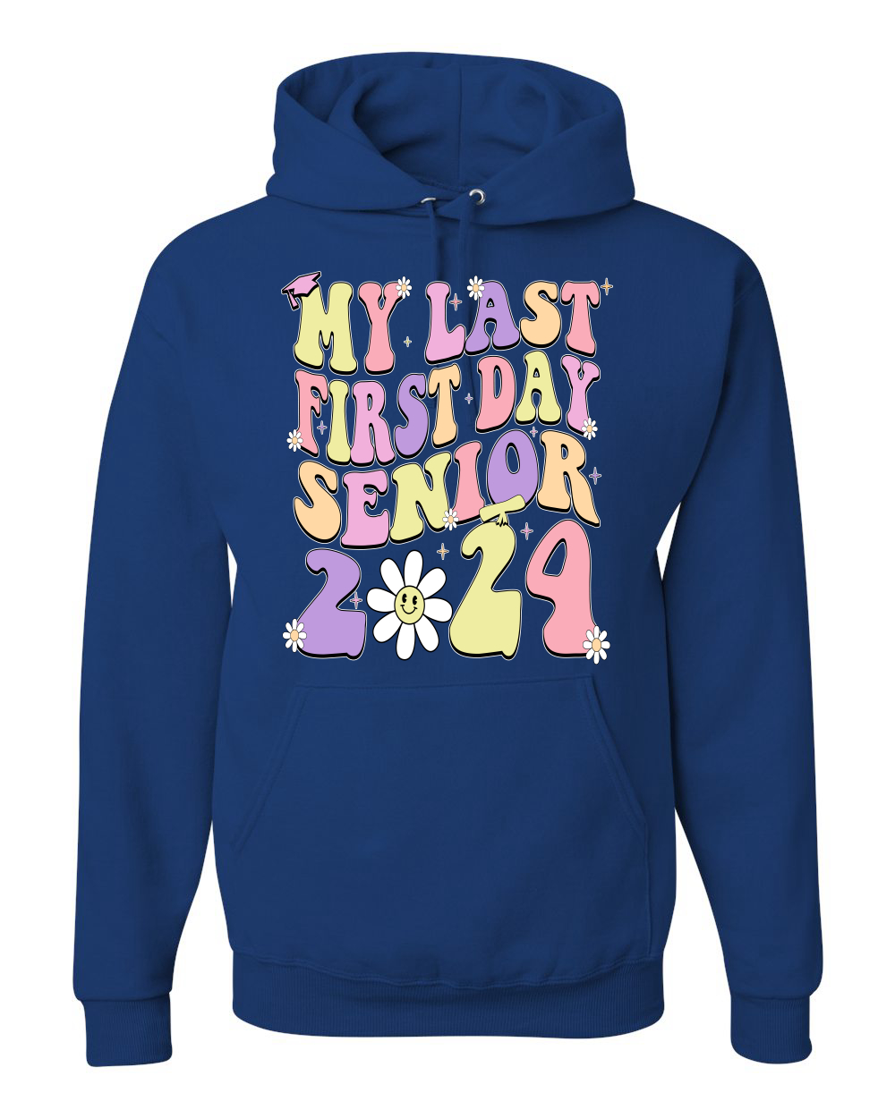 My Last First Day groovy Letters Abschlusskappe Unisex Hoodie Sweatshirt - Bild 10 von 12