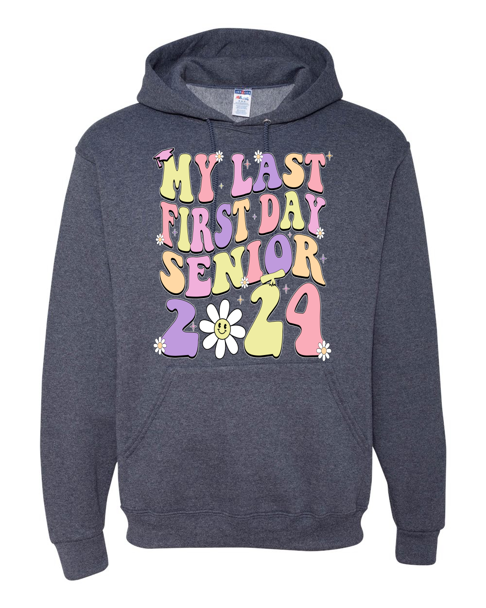 My Last First Day groovy Letters Abschlusskappe Unisex Hoodie Sweatshirt - Bild 11 von 12