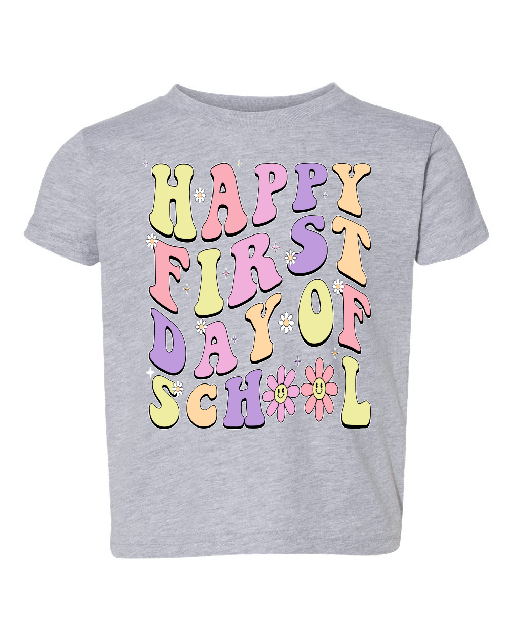 Camiseta gráfica Happy First Day of School carta genial niño equipo pequeño - Imagen 3 de 8