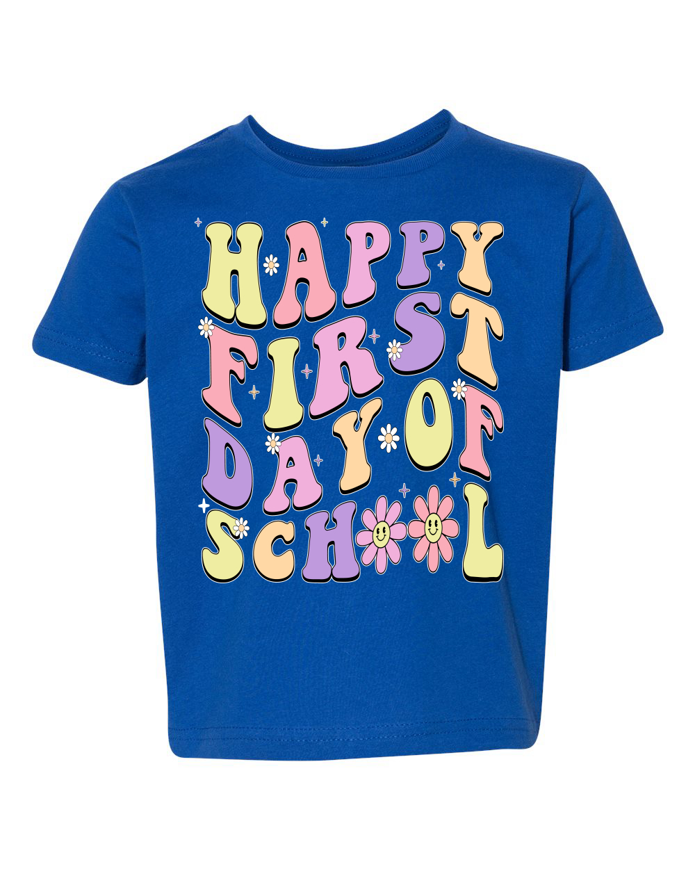 Camiseta gráfica Happy First Day of School carta genial niño equipo pequeño - Imagen 4 de 8