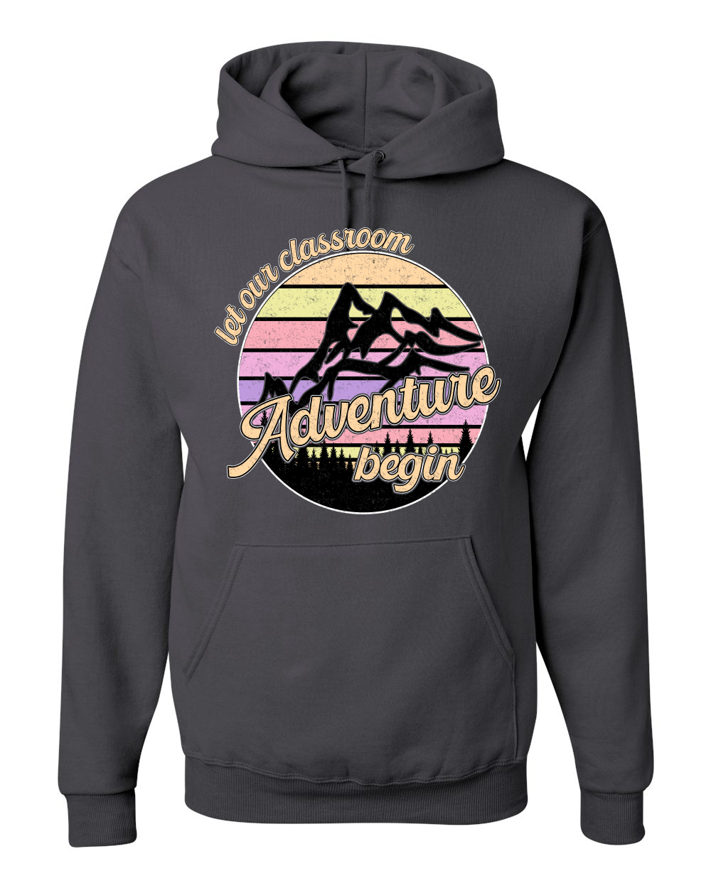 Let Our Classroom Adventure Begin Light Colors Unisex Hoodie Sweatshirt - Picture 4 of 12