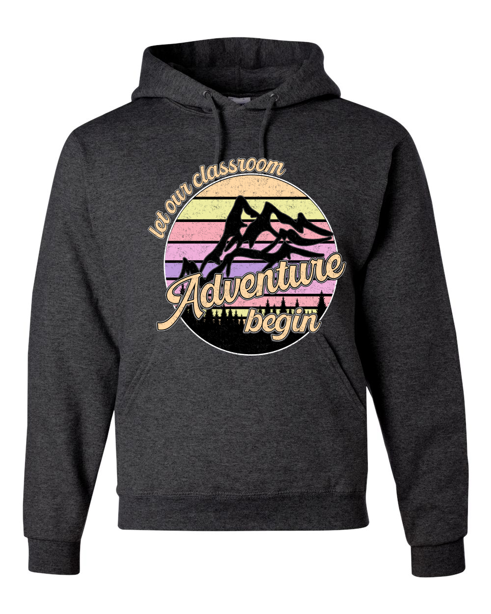 Let Our Classroom Adventure Begin Light Colors Unisex Hoodie Sweatshirt - Picture 5 of 12
