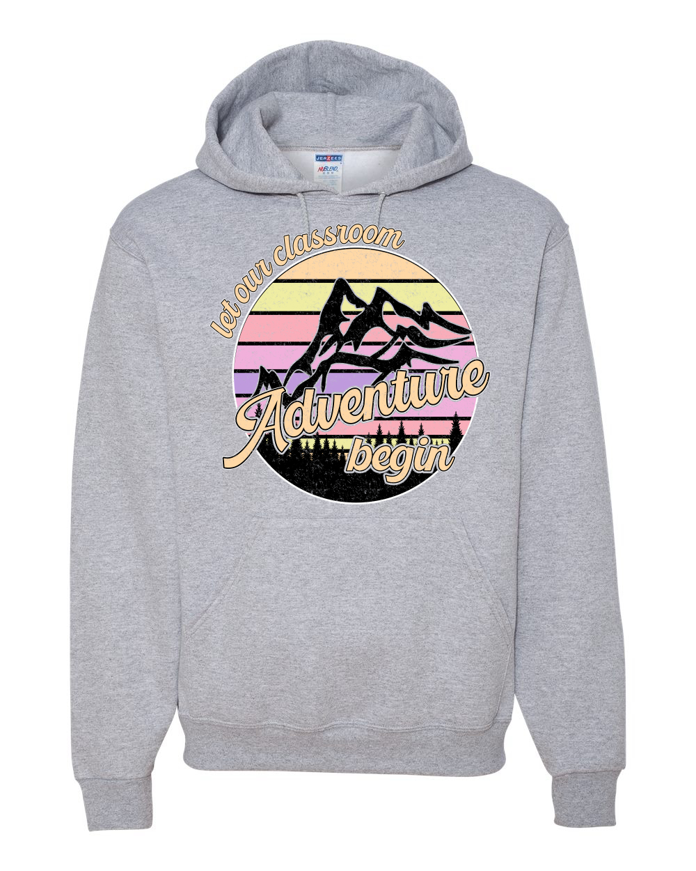 Let Our Classroom Adventure Begin Light Colors Unisex Hoodie Sweatshirt - Picture 6 of 12