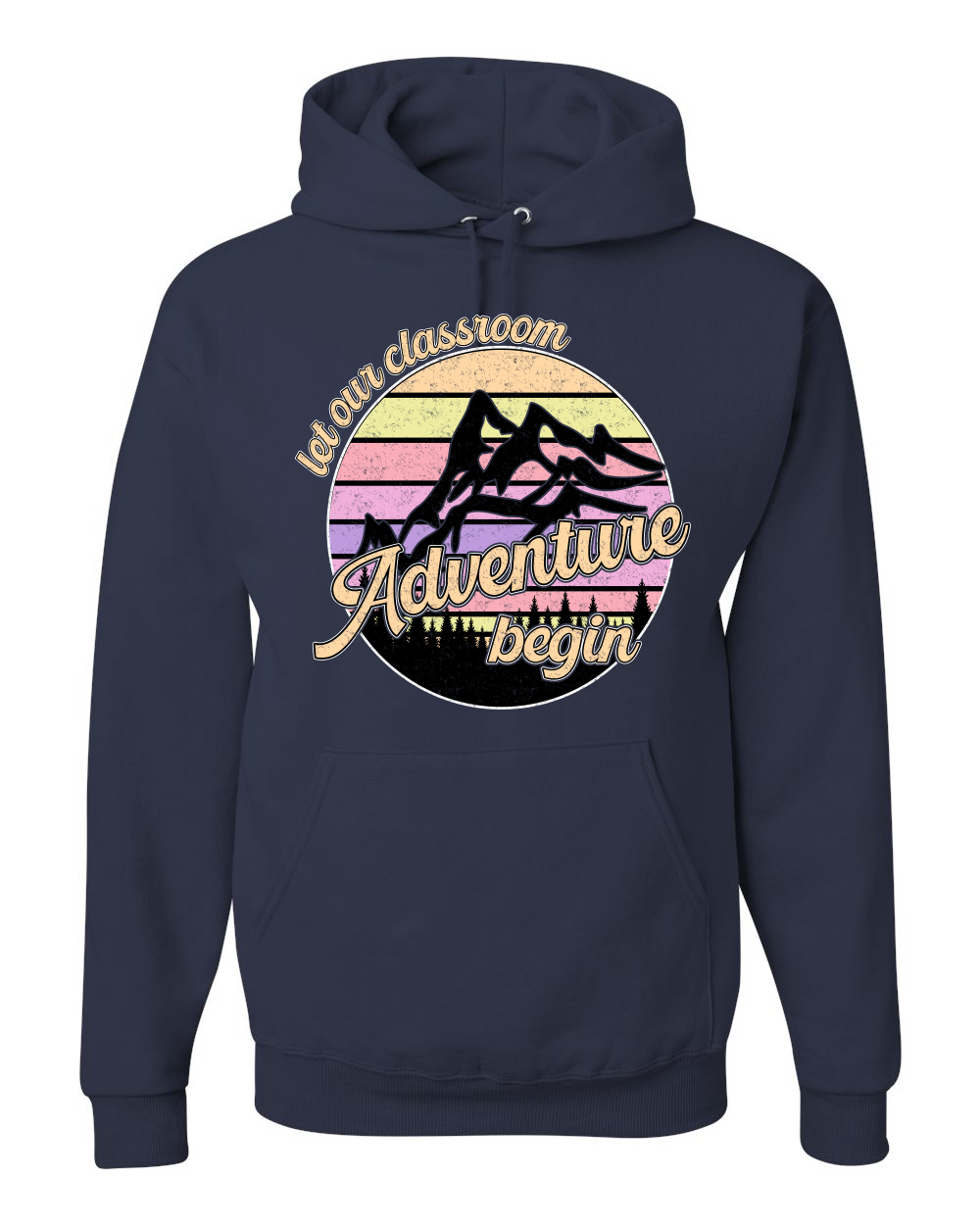 Let Our Classroom Adventure Begin Light Colors Unisex Hoodie Sweatshirt - Picture 8 of 12