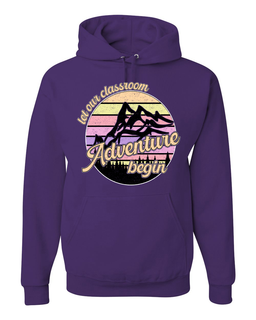 Let Our Classroom Adventure Begin Light Colors Unisex Hoodie Sweatshirt - Picture 9 of 12