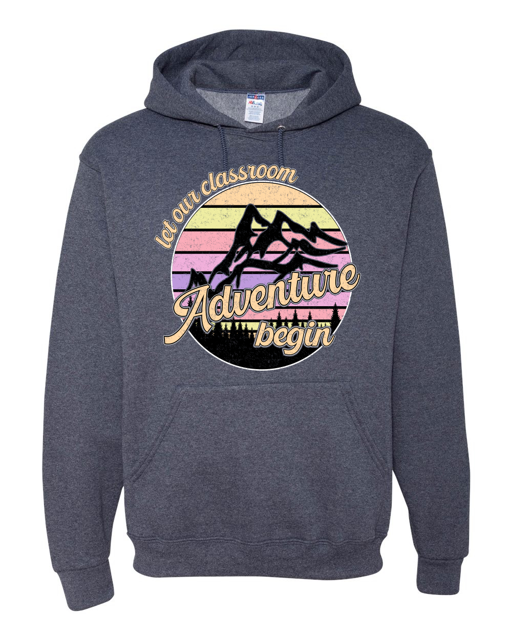 Let Our Classroom Adventure Begin Light Colors Unisex Hoodie Sweatshirt - Picture 11 of 12