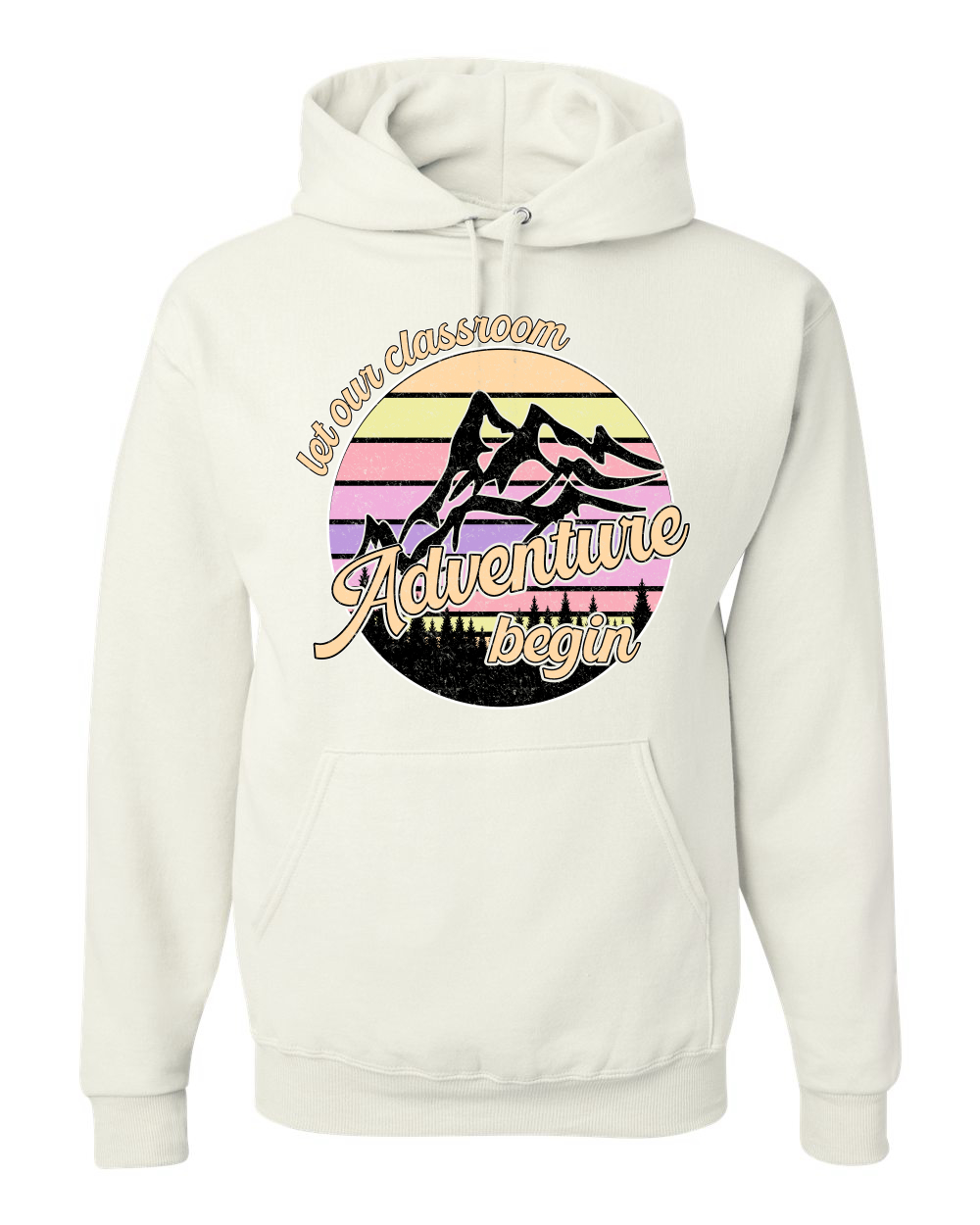 Let Our Classroom Adventure Begin Light Colors Unisex Hoodie Sweatshirt - Picture 12 of 12