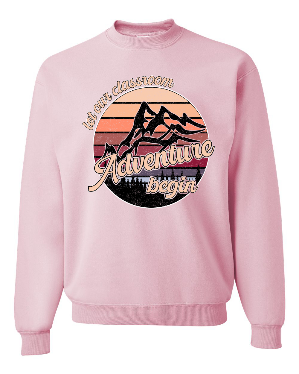 Sudadera Let Our Classroom Adventure Begin Colores Oscuros Unisex Cuello Redondo - Imagen 7 de 12