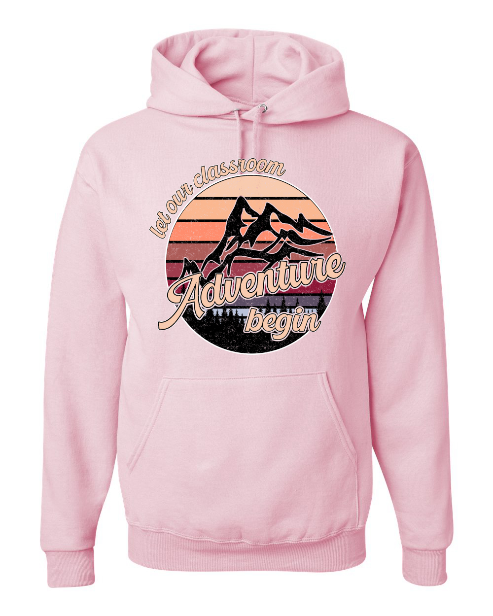 Sudadera con capucha unisex Let Our Classroom Adventure Begin colores más oscuros - Imagen 7 de 12