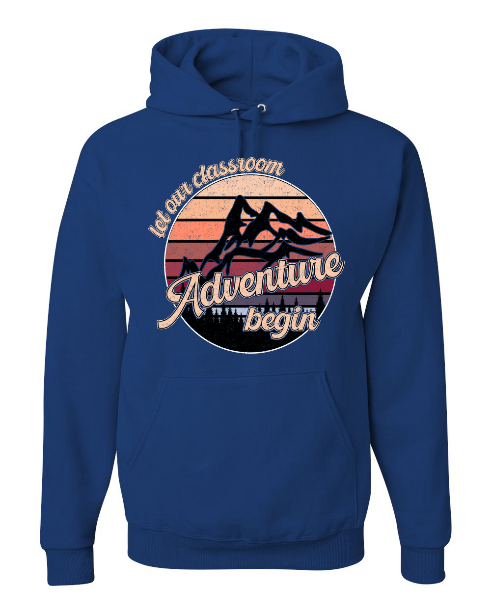 Sudadera con capucha unisex Let Our Classroom Adventure Begin colores más oscuros - Imagen 10 de 12