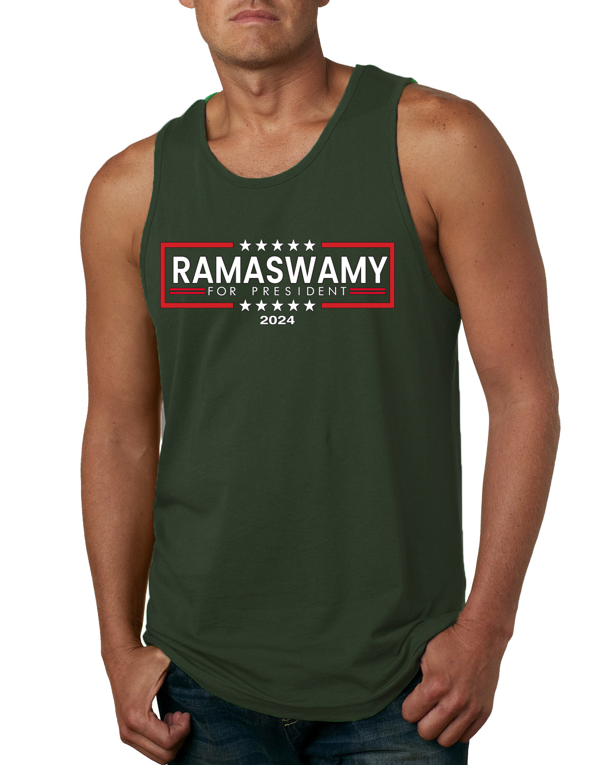 Ramaswamy For President 2024 Sterne rot und weiß Herren Tank Top - Bild 4 von 8