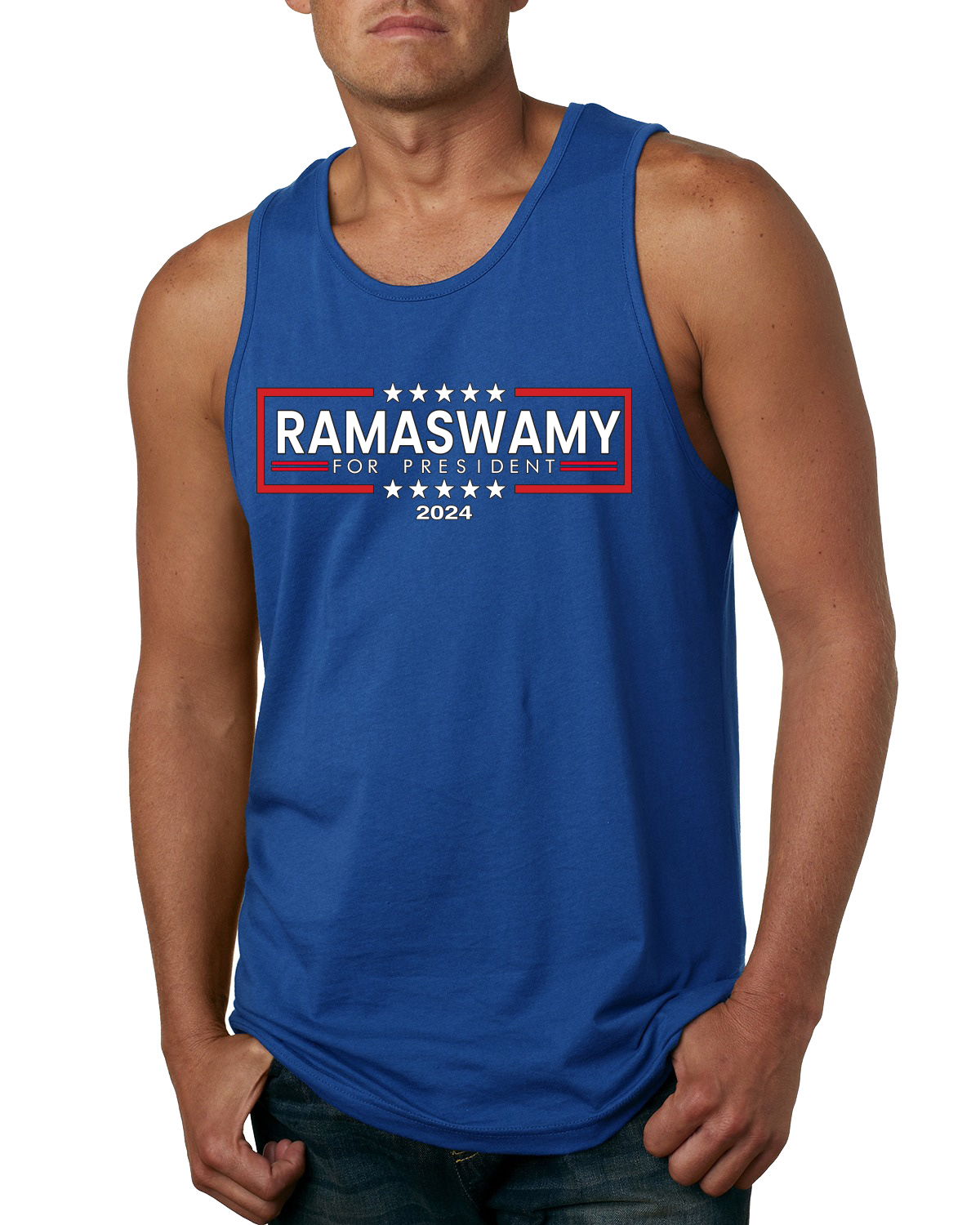 Ramaswamy For President 2024 Sterne rot und weiß Herren Tank Top - Bild 7 von 8