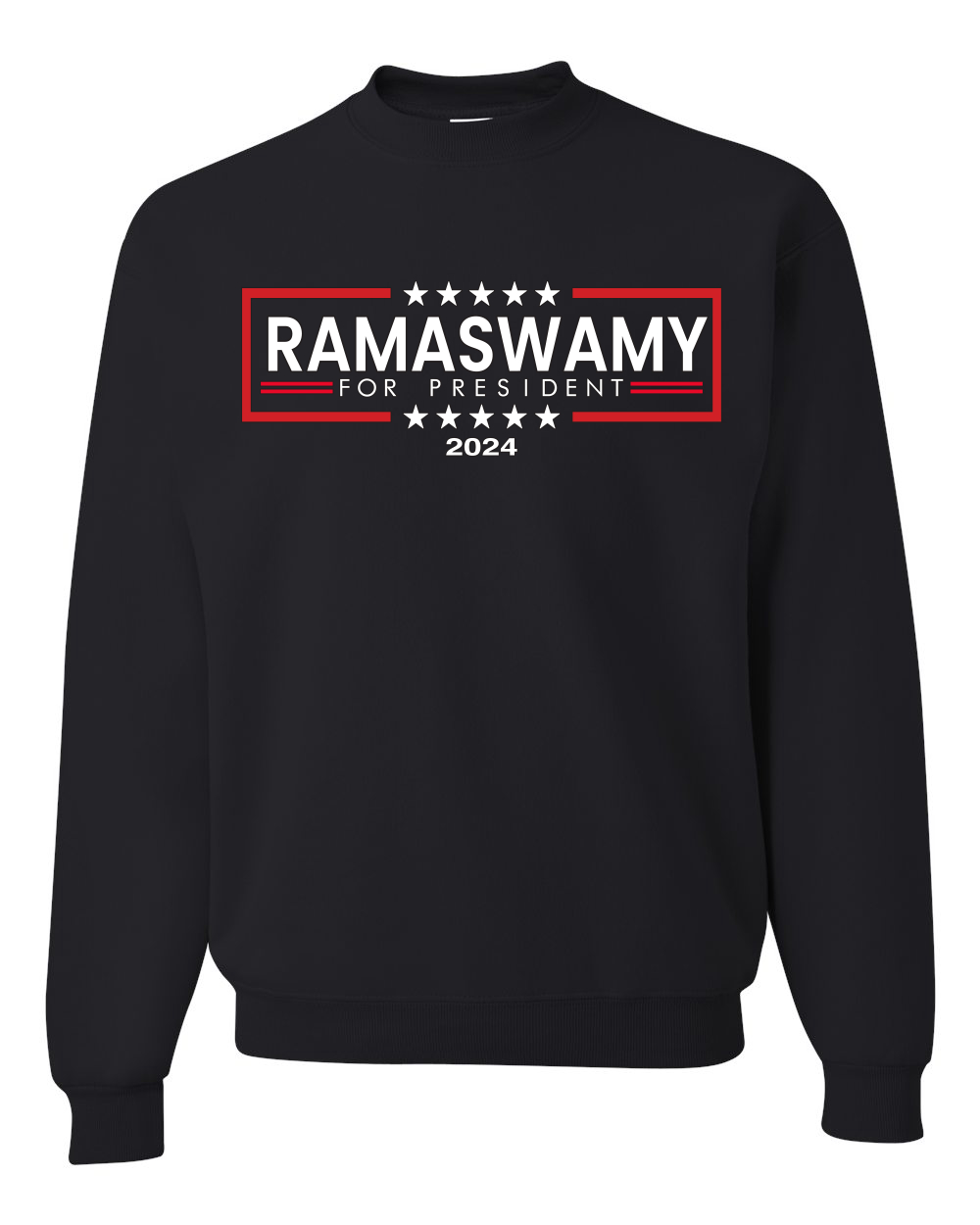 Ramaswamy For President 2024 Stars Red and White Unisex Crewneck Sweatshirt - Picture 3 of 14